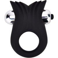 Loving Joy Men's Silicone Vibrating Textured Love Ring in Black