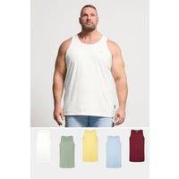 BadRhino Men's 5 Pack Vest Tops | Size: 5-6XL