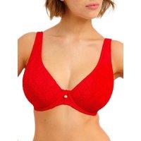 Freya Women's Nomad Nights High Apex Bikini Top in Red | Size: 32G