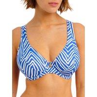 Freya Women's Fiji Falls High Apex Bikini Top in Blue | Size: 30E