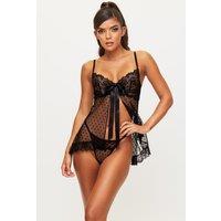 Ann Summers Women's Bon Bon Babydoll in Black | Size: 2XL