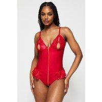 Ann Summers Women's Tasha Crotchless Teddy in Red | Size: XL
