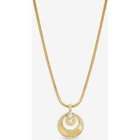 Inicio Women's Two Tone & Crystal Disk Pendant - Gift Pouch