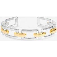 Inicio Women's Two Tone Polished Cuff Bracelet - Gift Pouch
