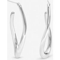 Inicio Women's Sterling Silver Plated Large Polished Hoops