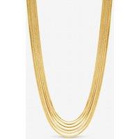Inicio Women's Gold Plated Multi Layered Necklace - Gift Pouch