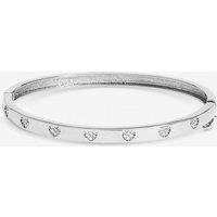 Jon Richard Women's Silver Plated & Crystal Heart Bangle