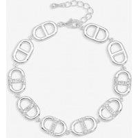 Jon Richard Women's Silver Plated & Crystal Link Bracelet