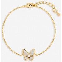 Jon Richard Women's Gold Plated Pave & Mother of Pearl Butterfly Bracelet