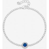 Jon Richard Women's Silver Plated & Sapphire Crystal Stone Bracelet