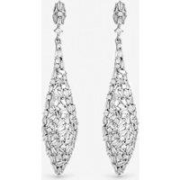 Jon Richard Women's Rhodium Plated Mixed Stone Statement Earrings in Silver