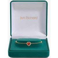 Jon Richard Women's Gold Plated & Red Heart Bracelet
