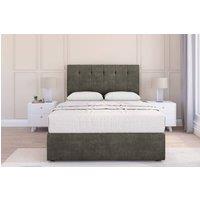 Sloomy Highbury Dumfries Divan Bed Base 4 Drawers With 26 Strutted Headboard in Dark Grey | Size: Super King