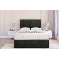 Sloomy Highbury Dumfries Divan Bed Base 4 Drawers With 26 Strutted Headboard in Dark Grey | Size: King