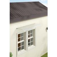 H&O Direct Frosted Window Door Awning Canopy Shelter in Clear | Size: XL