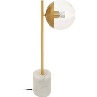 Orsina Elegant Chrome Finish Table Lamp, Contemporary Bedside Table Light, Easily Maintained Tall Bedside Lamp in Gold