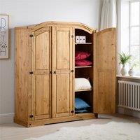 Seconique Corona 3 Door Wardrobe in Natural