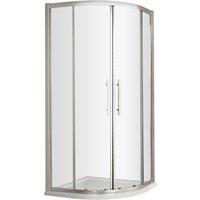 Balterley Sonic 800mm Quadrant Enclosure & 8mm Glass, Bar Handle, Easyfit Chrome in Silver