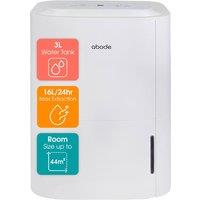 Abode 16 L/Day Dehumidifier Damp, Mould & Clothes Drying 44m2 Room ADH1601 in White