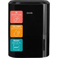 Abode 16 L/Day Dehumidifier Damp, Mould & Clothes Drying 44m2 Room ADH1601 in Black