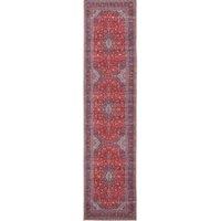 Kukoon Red Traditional Floral Hallway Runner Rug Non Slip & Washable | Size: 60 cm x 240 cm