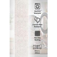 Kukoon Washable Runner Rug Beige Aztec Long Hallway Carpet Mat 80cm x 300cm | Size: 80 cm x 300 cm
