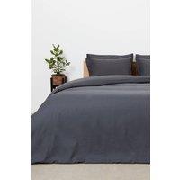 Panda London Bamboo & French Linen Complete Bedding Set in Dark Grey | Size: Single