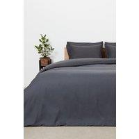 Panda London Bamboo & French Linen Complete Bedding Set in Dark Grey | Size: Super King