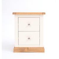 Cabinet Bits Trevi 2 Drawer Bedside Table in Off-White