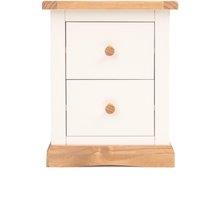 Cabinet Bits Trevi 2 Drawer Bedside Table in Off-White