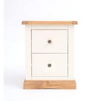 Cabinet Bits Trevi 2 Drawer Bedside Table in Off-White