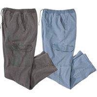 Atlas for Men Men's Cargo Jeans Pack of 2 in Grey | Size: 3XL