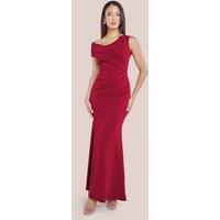 Goddiva Women's Scuba Crepe Off-The Shoulder Maxi in Wine | Size: 16