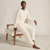 Lands' End Women's Ribbed Velour Lounge Set in Ivory | Size: 16-18