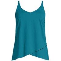 Lands' End Women's Tulip Hem Tankini Top in Teal | Size: 14-16