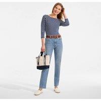 Lands' End Women's Recover Straight Leg Jeans, High Waisted in Pale Blue | Size: 16L