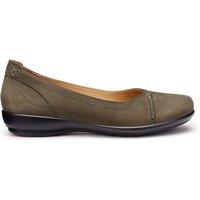 Hotter Women's 'Robyn II' Ballet Pumps in Khaki | Size: 7.5