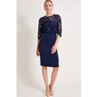 Monsoon Women's Maya Lace Dress Blue | Size: 20