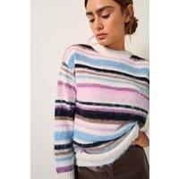 Monsoon Women's Sylvie Stripe Jumper Ivory | Size: XL
