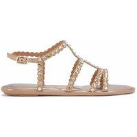 Carvela Women's 'Confetti Flat' Fabric Sandals in Gold | Size: 3
