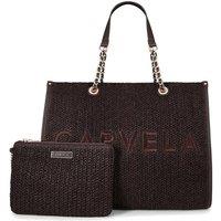 Carvela Women's 'Sorrento Raffia Tote' Bag in Dark Brown