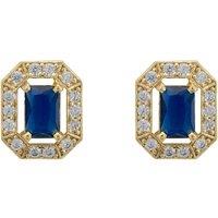 Latelita Women's Whistledown Gemstone Stud Earrings Sapphire Gold in Blue