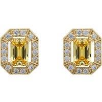 Latelita Women's Whistledown Gemstone Stud Earrings Citrine Gold in Yellow