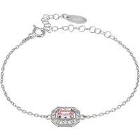 Latelita Women's Whistledown Gemstone Bracelet Morganite Silver in Pink