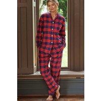 British Boxers Women's 'Dumbarton' Tartan Brushed Cotton Pyjama Set | Size: Large