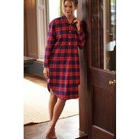 British Boxers Women's 'Dumbarton' Tartan Brushed Cotton Nightshirt | Size: Small