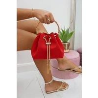 Love Lemonade Women's Sparkly Tassel Bag in Red