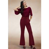 Hot Squash Women's Drop Shoulder Jumpsuit in Wine | Size: 14