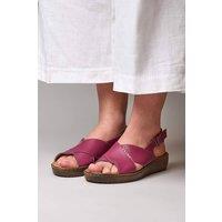 Moshulu Women's 'Santa Barbara' Slingback Crossover Sandals in Fuchsia | Size: 6