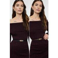 WOVCOR Double Pack Rectangular Buckle Women's Belt | Size: Medium
